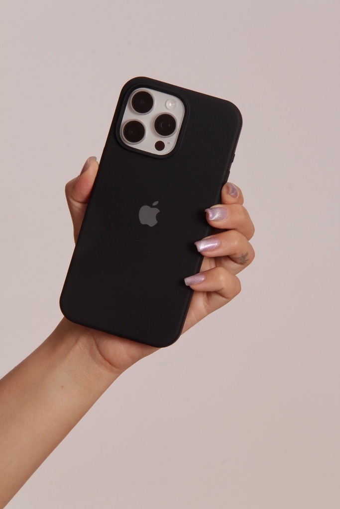 [15-PM-201] Estuche Silicón Iphone 15 Pro Max Negro