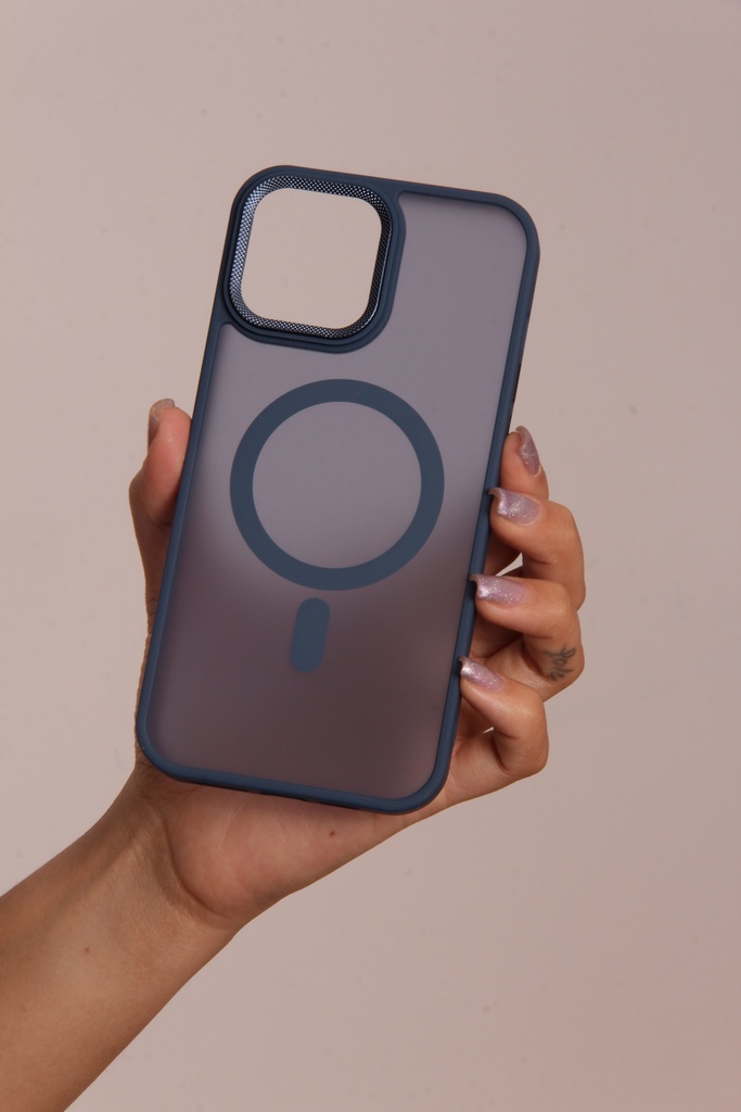 Estuche Mag Safe Spigen IPhone 12 Pro Max Azul Mate