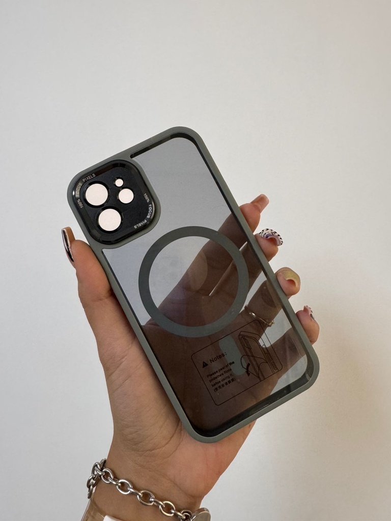 Estuche TPU Spigen MagSafe IPhone 12 Gris